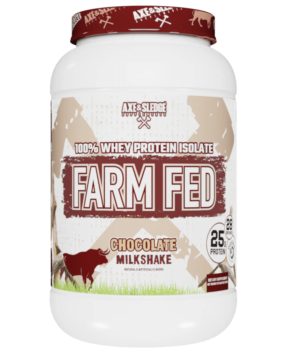 AXE & SLEDGE Farm Fed - Grass-Fed Whey Protein Isolate 30 servings / Chocolate Milkshake Grass-Fed Whey Protein Isolate