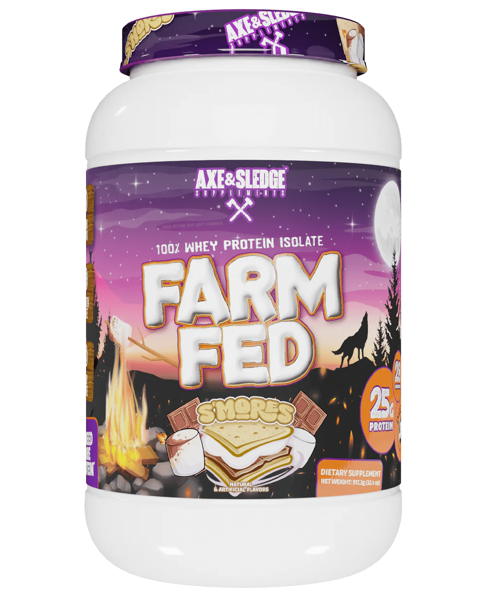 AXE & SLEDGE Farm Fed - Grass-Fed Whey Protein Isolate 30 servings / S'Mores Grass-Fed Whey Protein Isolate