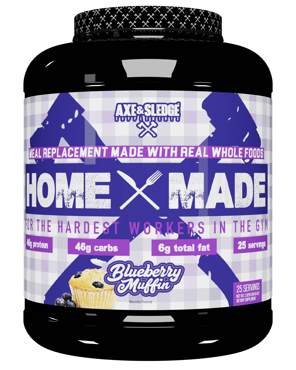 AXE & SLEDGE Home Made - Whole Foods Meal Replacement 25 servings / Blueberry Muffin Whole Foods Meal Replacement