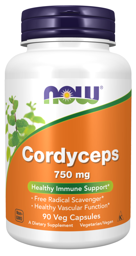 NOW Foods Cordyceps 750mg - 90 Veg Capsules