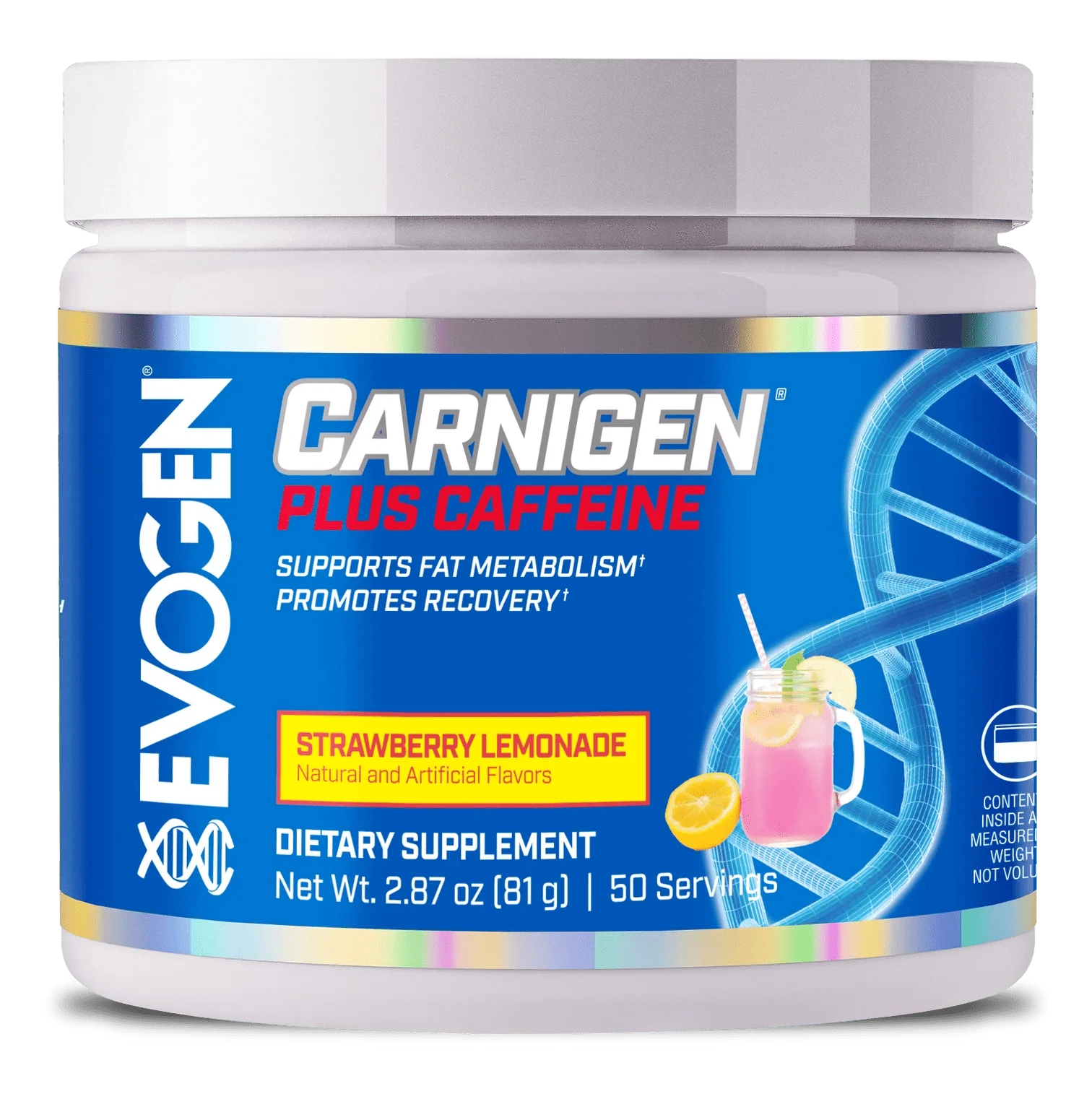 Evogen Carnigen Plus Caffeine 50 servings / Strawberry Lemonade Fat Burner