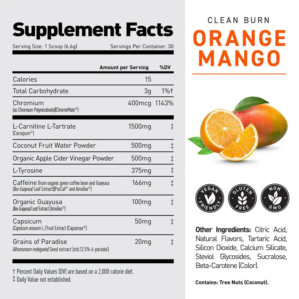 Kaged Muscle Clean Burn Powder 30 Servings / Strawberry Lemonade Weight Loss Support