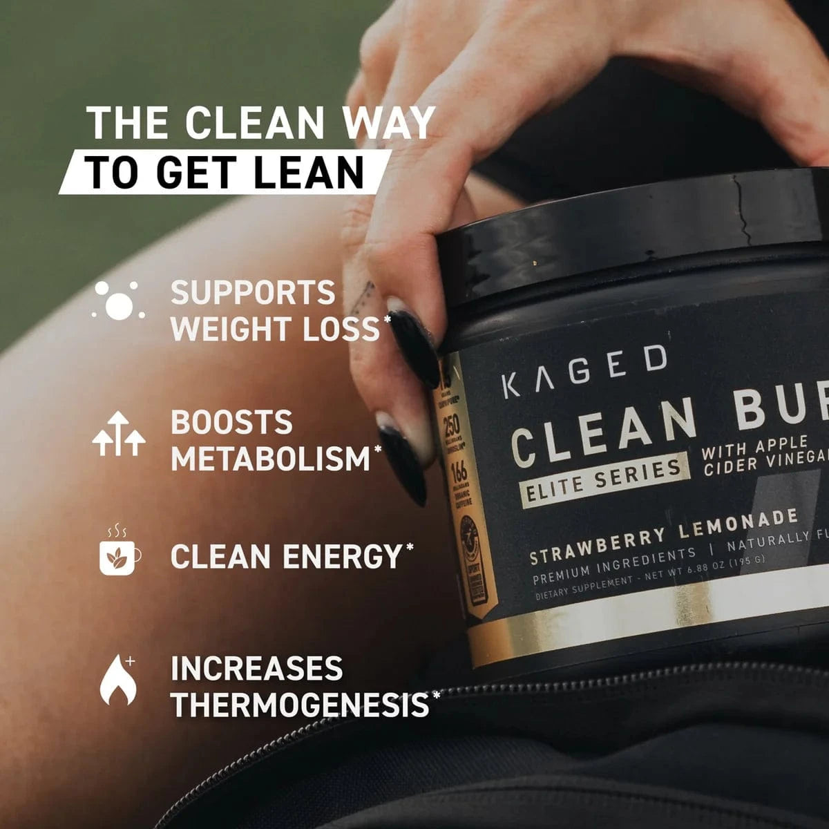 Kaged Muscle Clean Burn Powder - Elite Series 30 Servings (195g) Weight Loss Support
