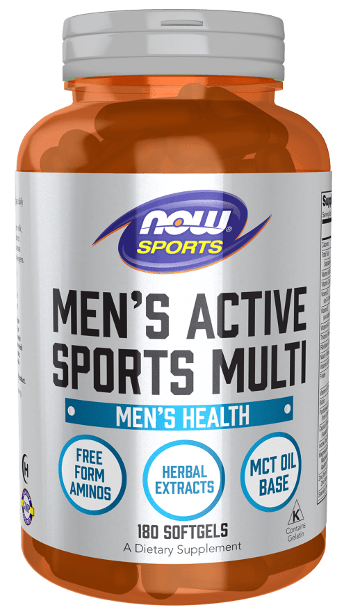 NOW Foods NOW Foods Men's Active Sports Multi - 90 & 180 softgels 180 Softgels Multivitamin For Men