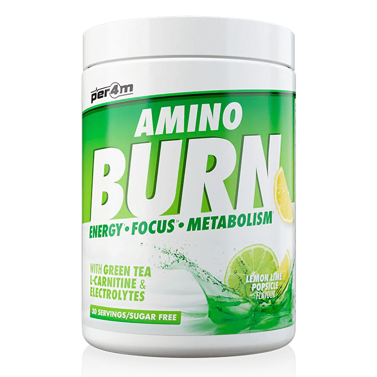 Per4m Amino Burn 30 Servings / Lemon Lime Popsicle Amino Acids & Fat Burners