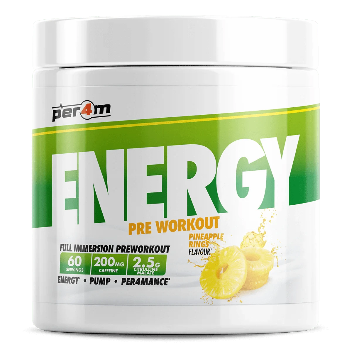 Per4m Per4m Energy Pre Workout 60 Servings / Pineapple Rings Energy Pre Workout