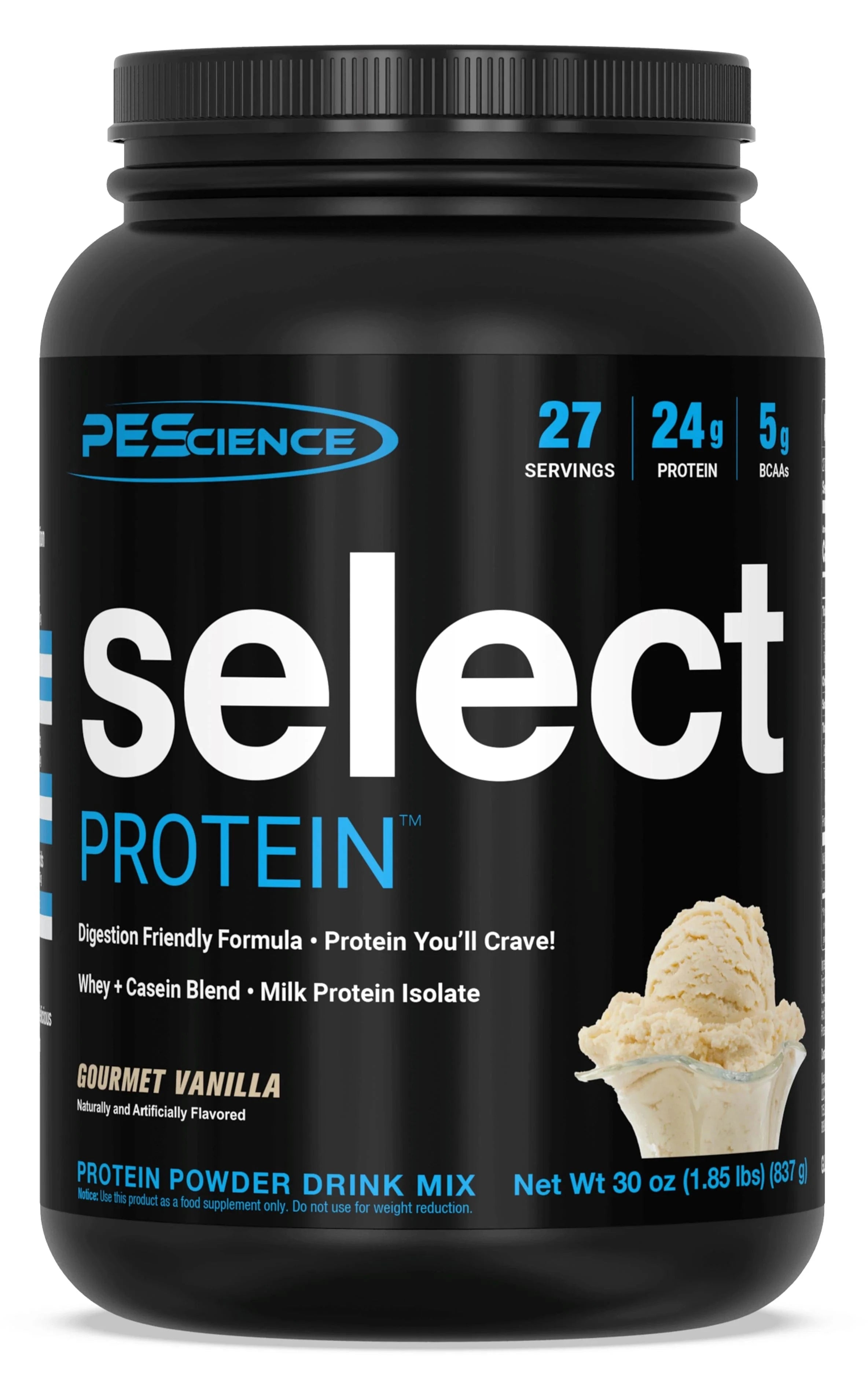 PEScience Select Protein 837 - 905 grams 27 servings / Gourmet Vanilla Protein Powder