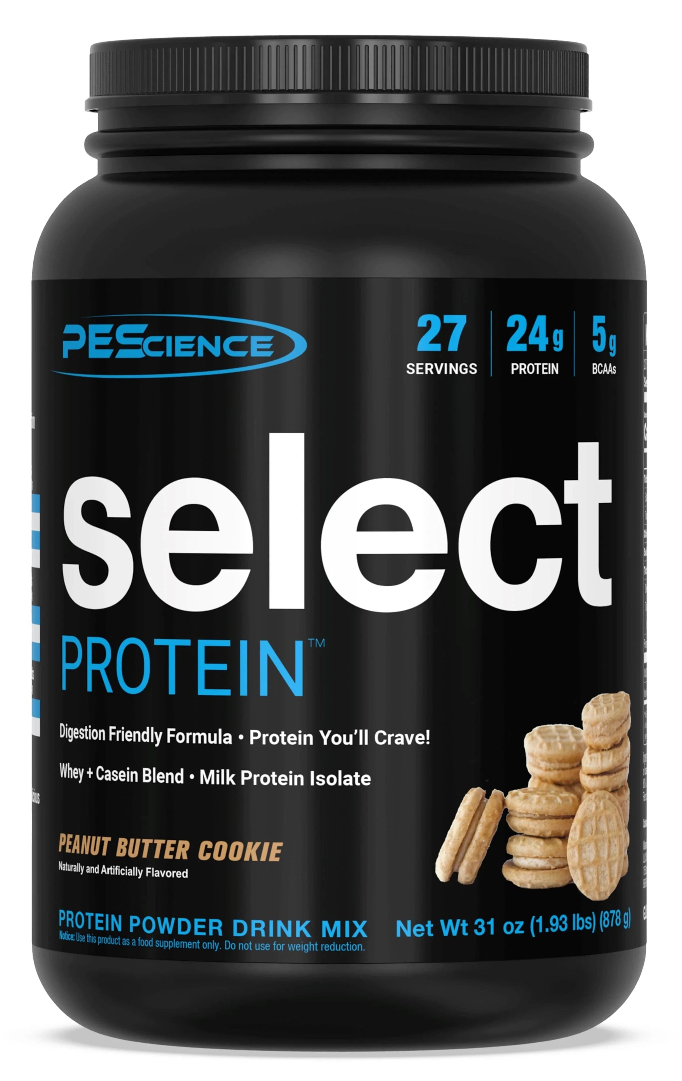 PEScience Select Protein 837 - 905 grams 27 servings / Peanut Butter Cookie Protein Powder