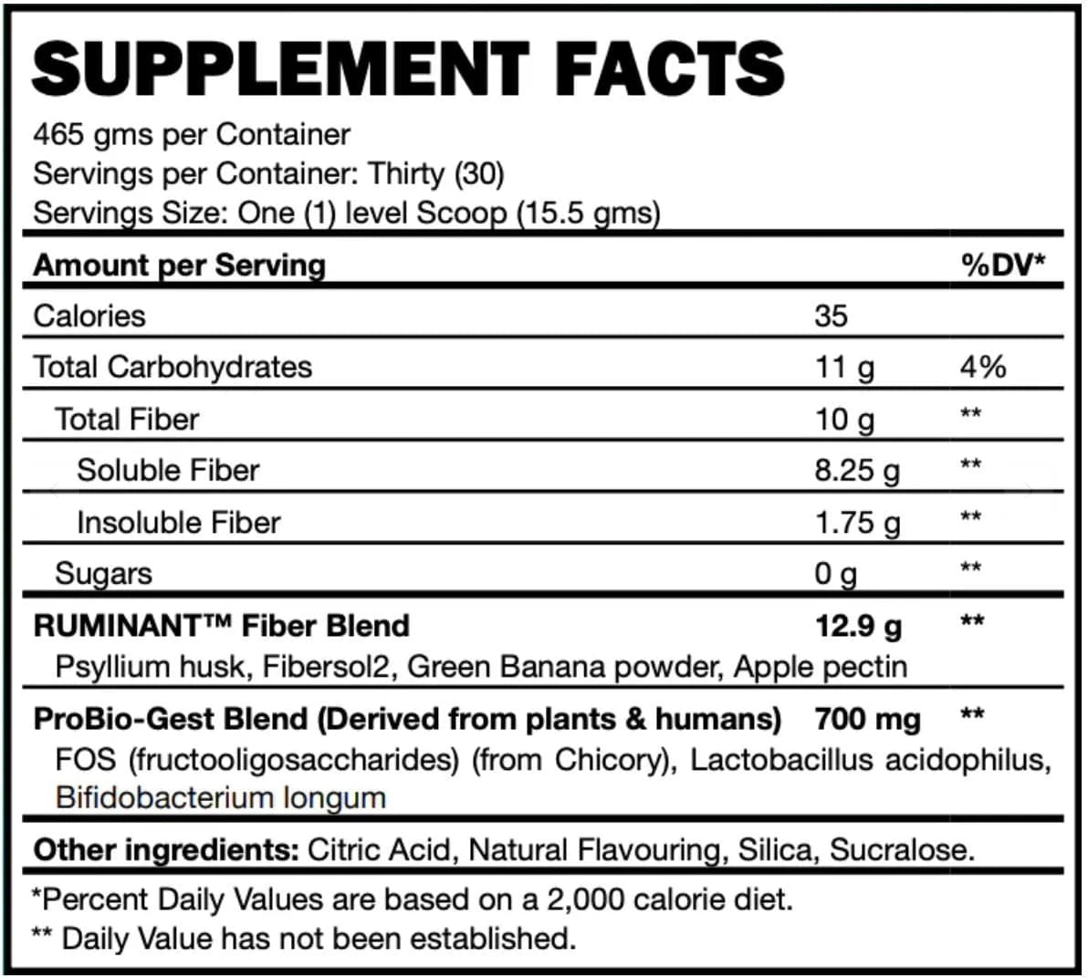 Project AD Fiber+ Probiotic and fiber formula