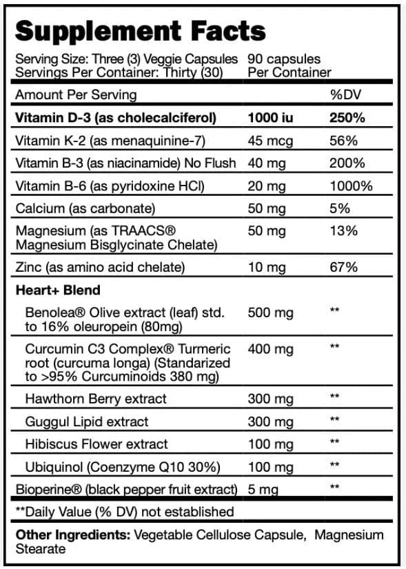Project AD Heart+ 90 Capsules Cardiovascular Support