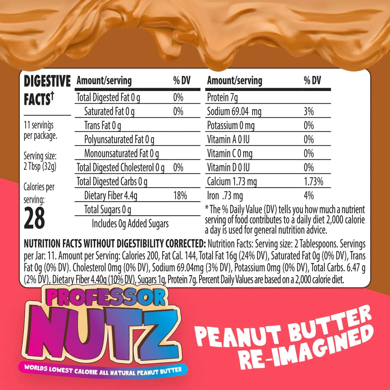 Project AD Professor Nutz Peanut Butter Low Calorie Peanut Butter
