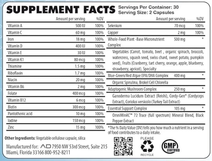 Project AD Vitamin+ 60 Capsules Multi Vitamin