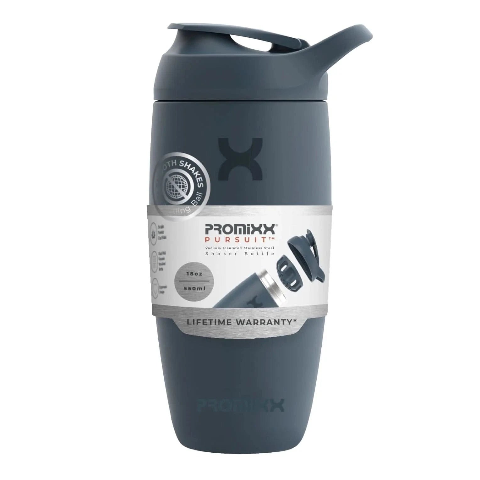 PROMiXX PURSUIT Insulated 550ml 550ml / Midnight Blue Stainless Steel Shaker
