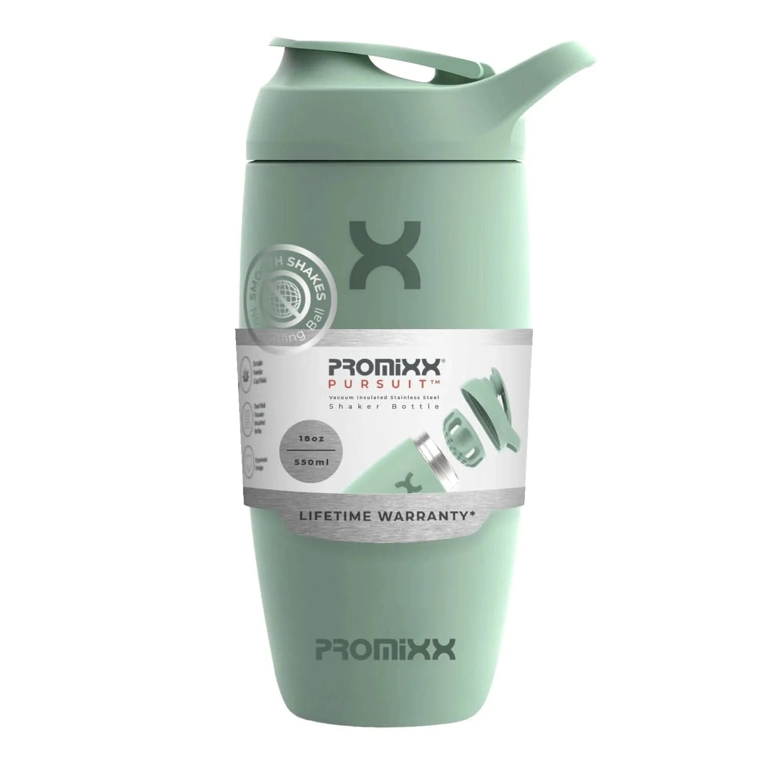 PROMiXX PURSUIT Insulated 550ml 550ml / Seagrass Green Stainless Steel Shaker