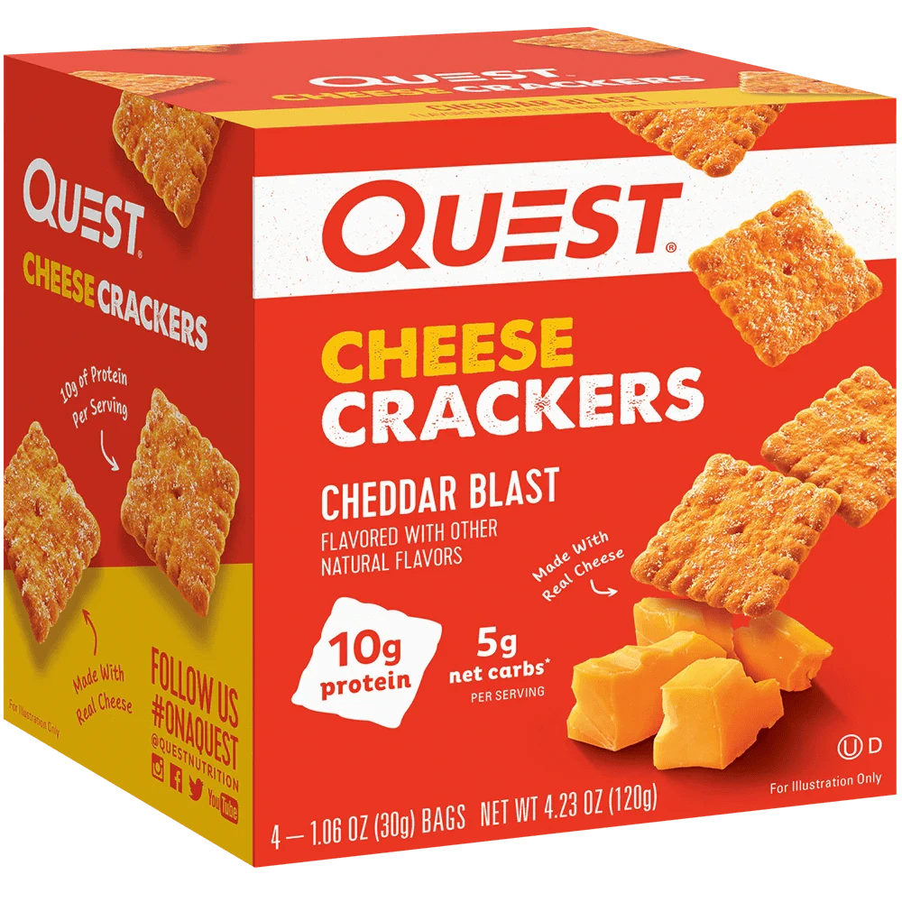Quest Nutrition Cheese Crackers 4x30g 4x30g / Cheddar Blast Protein Crackers