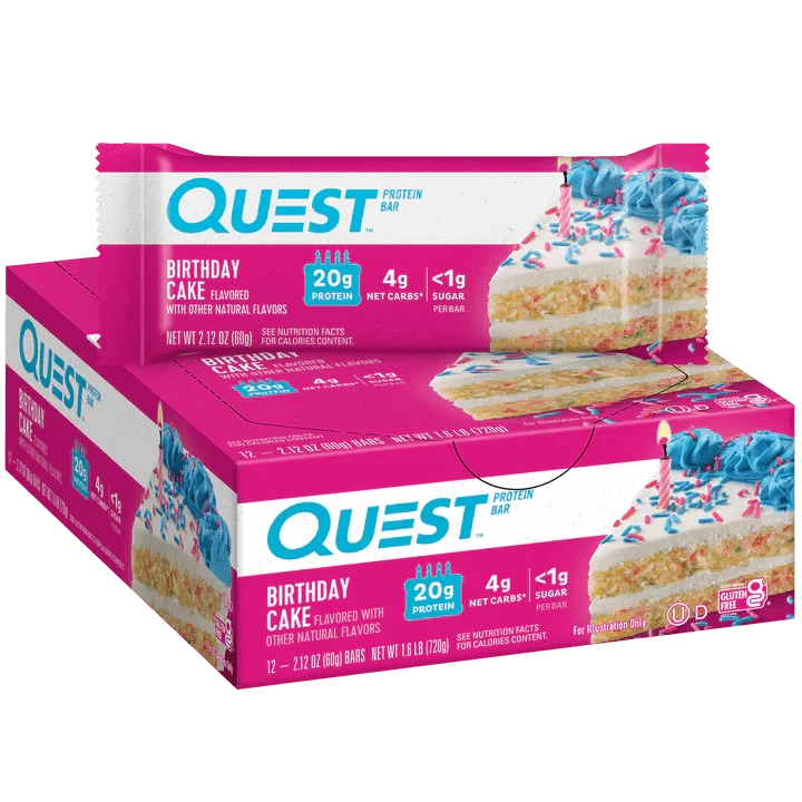 Quest Nutrition Quest Nutrition Protein Bar 12x60g 12 x 60g / Birthday Cake Protein Bars