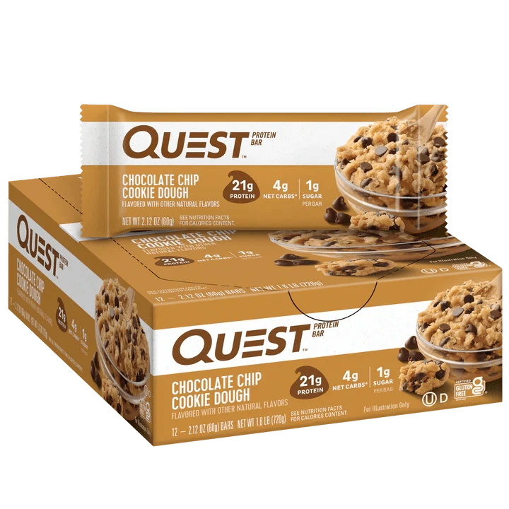 Quest Nutrition Quest Nutrition Protein Bar 12x60g 12 x 60g / Chocolate Chip Cookie Dough Protein Bars