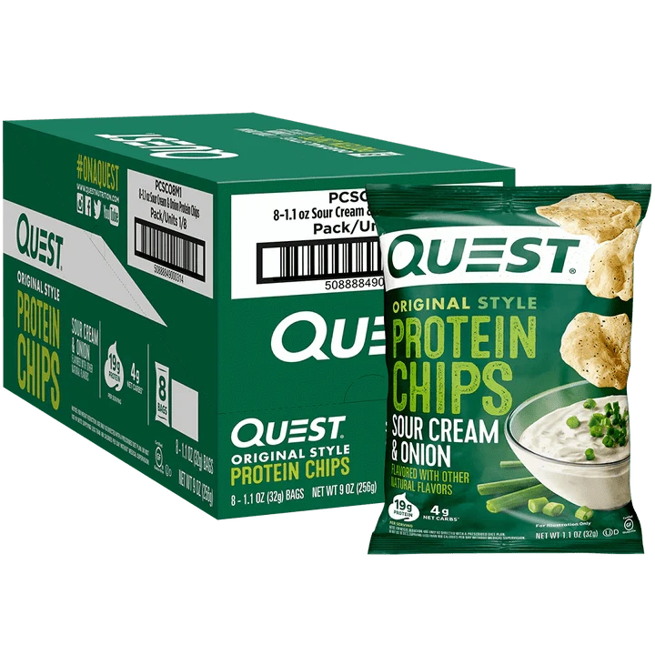 Quest Nutrition Quest Nutrition Protein Chips 8x32g / Sour Cream & Onion Protein Chips