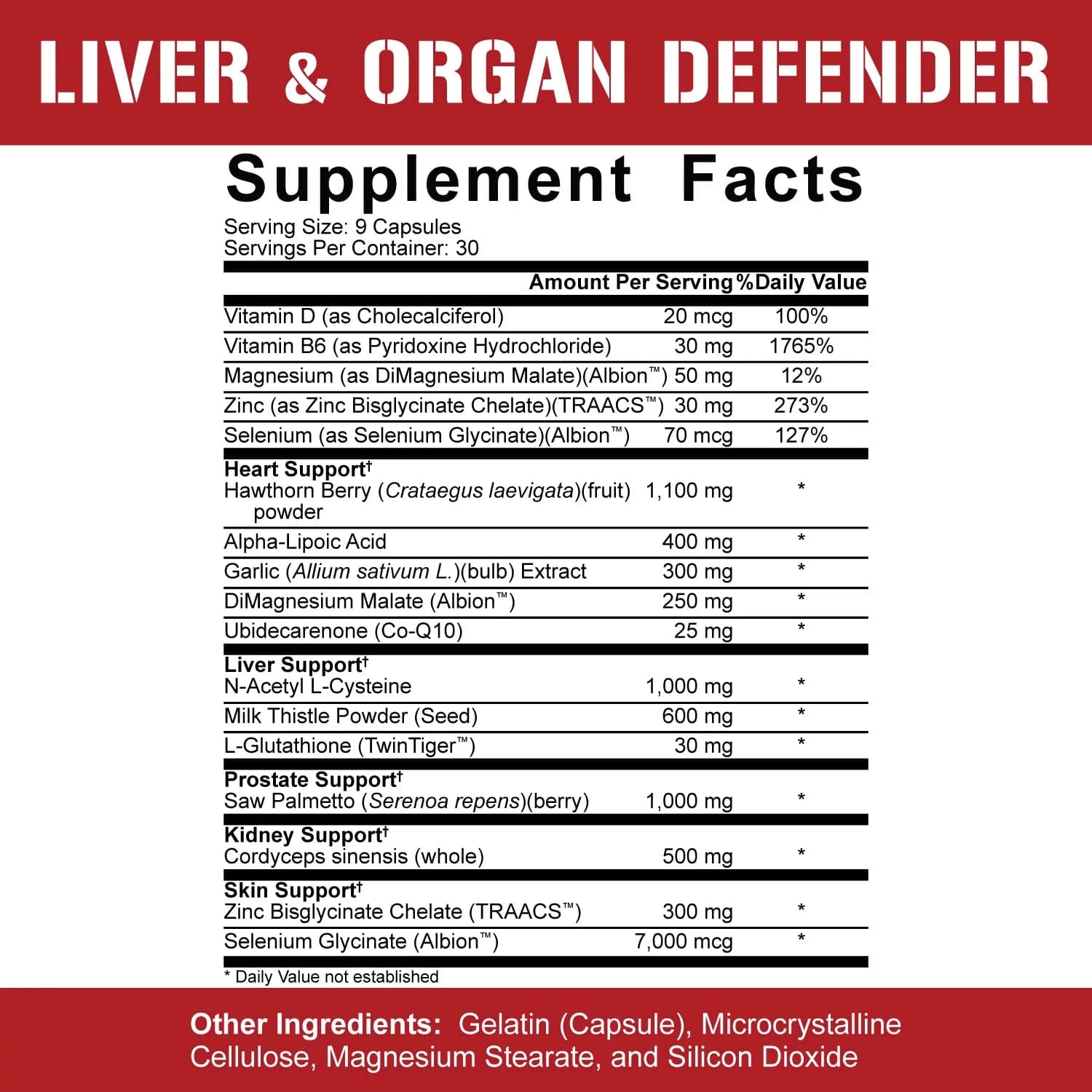 5% Nutrition Liver & Organ Defender 270 Capsules Organ Support