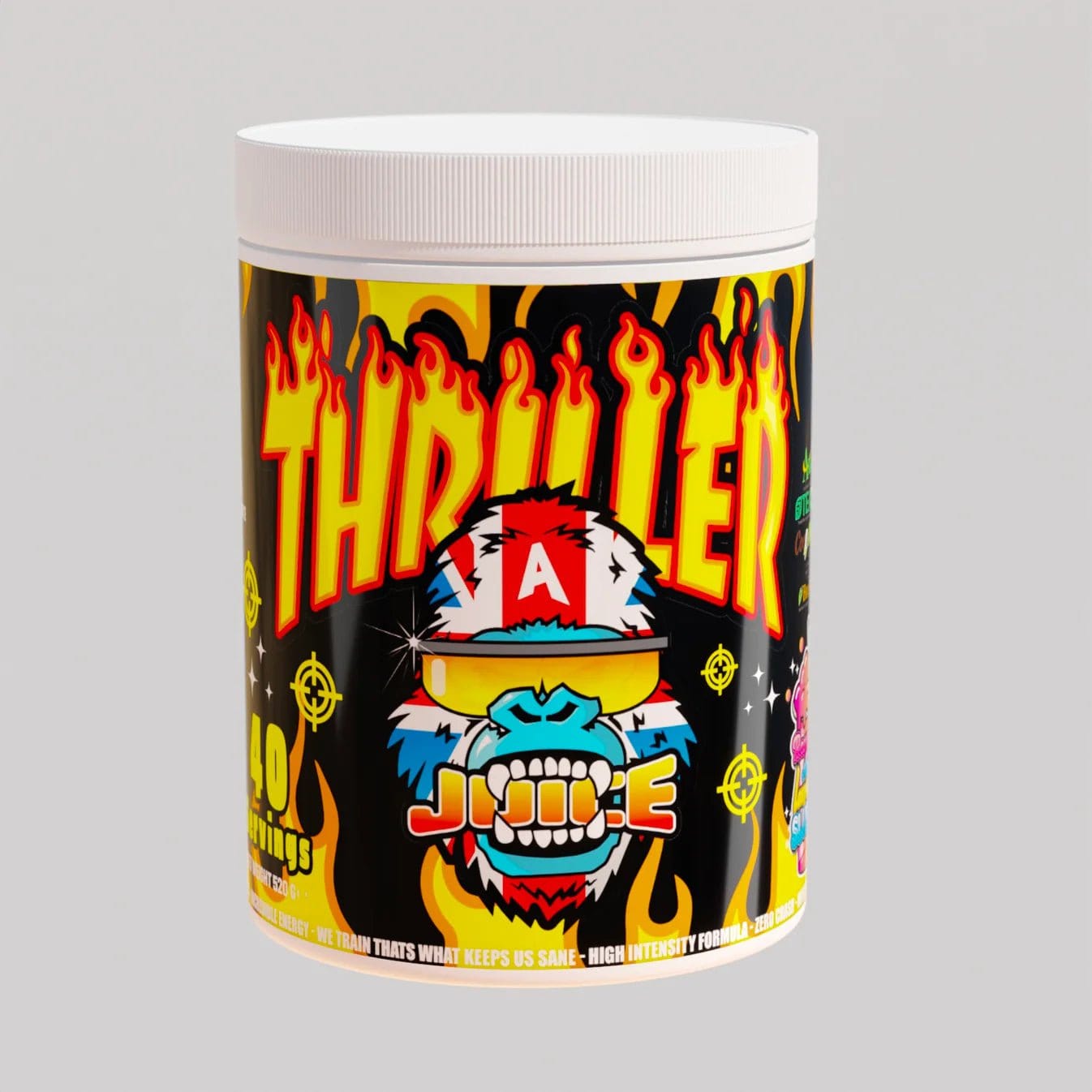 Gorillalpha Thriller Juice Pre Workout 40 servings / Raspberry & Lemonade Slushy High Stim Pre Workout
