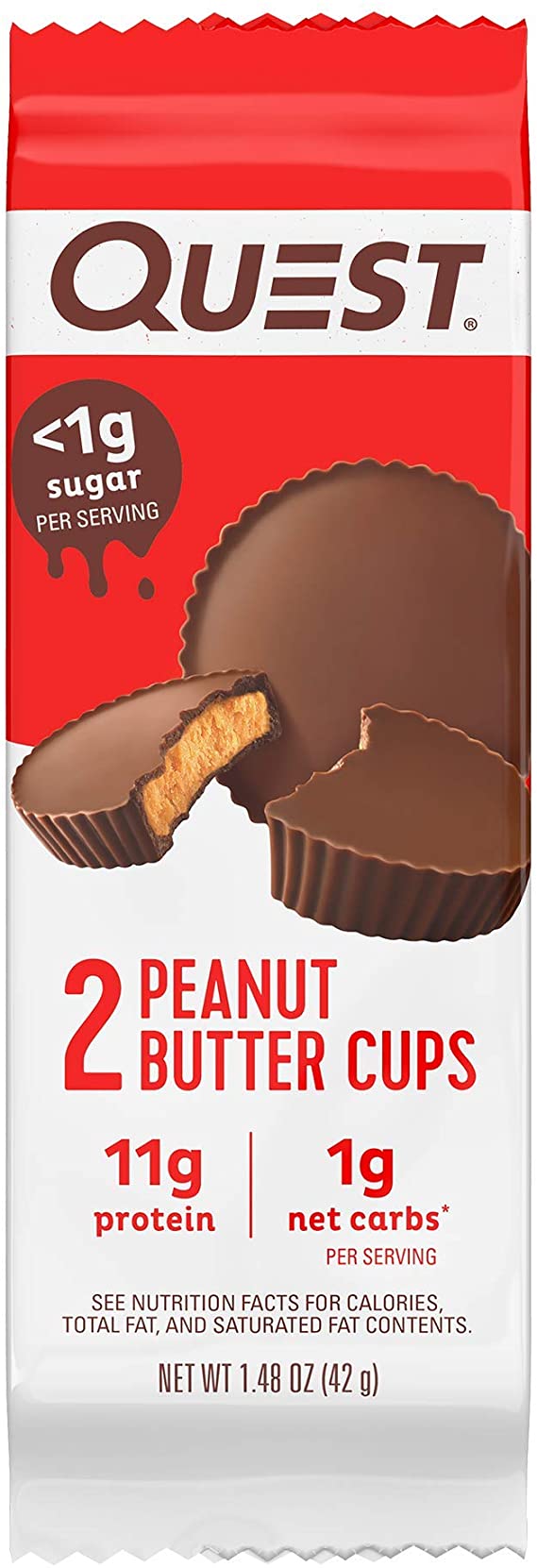 QUEST Peanut Butter Cups 1 PACK (2 cups) Peanut Butter Cups