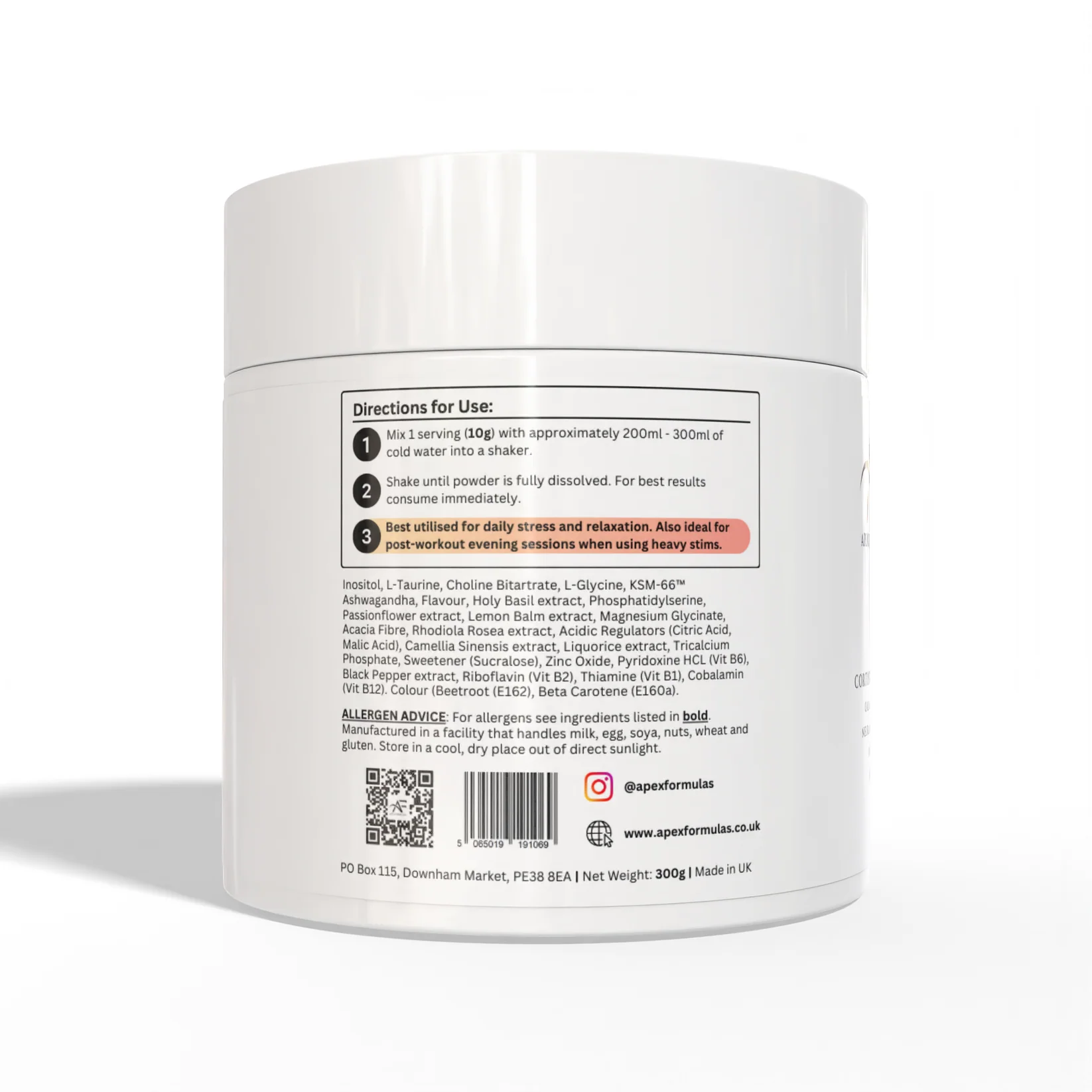 Apex Formulas Stress Recovery - 30 Servings