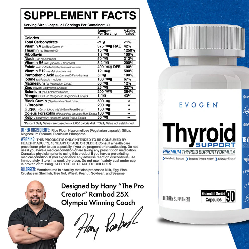 Evogen Thyroid Support - 90 Capsules