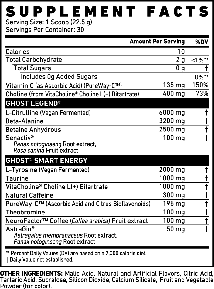 GHOST GHOST® LEGEND® V4 - 30 Servings Pre-Workout